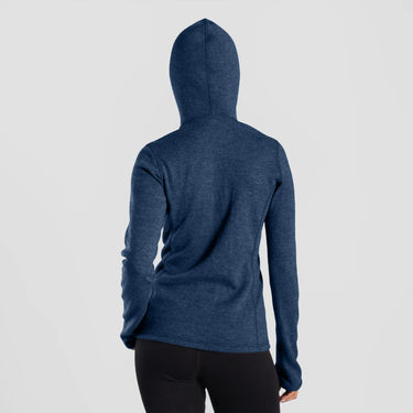 womens sweat wicking hoodie jacket full zip color natural blue