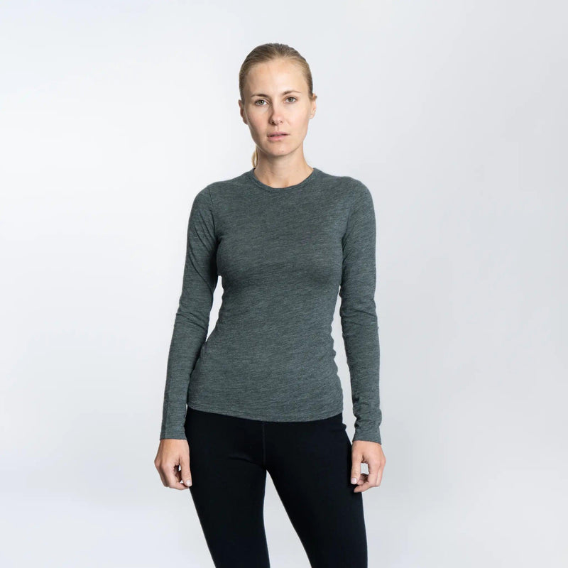 womens sweat wicking long sleeve shirt color gray