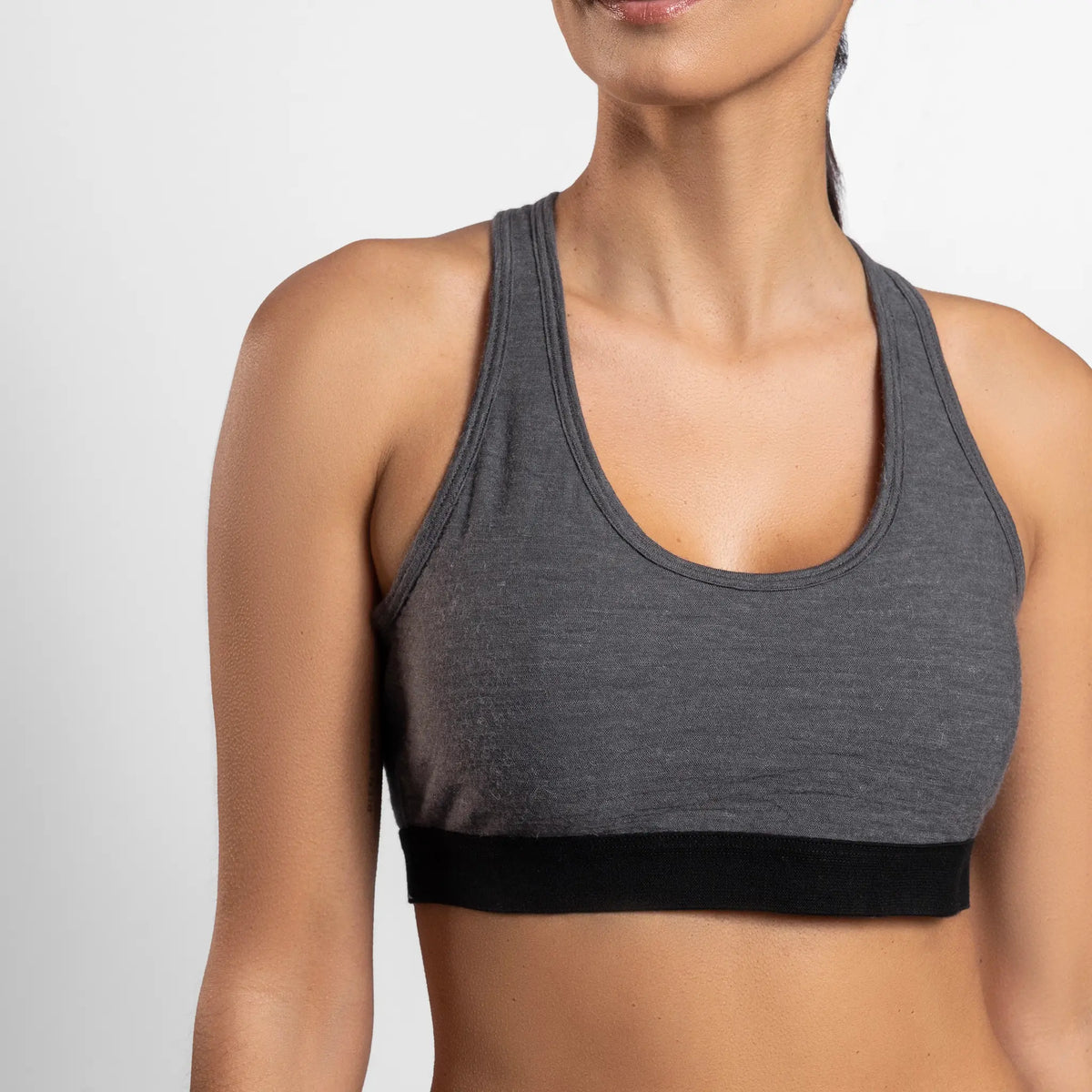 womens sweat wicking sports bra ultralight color gray