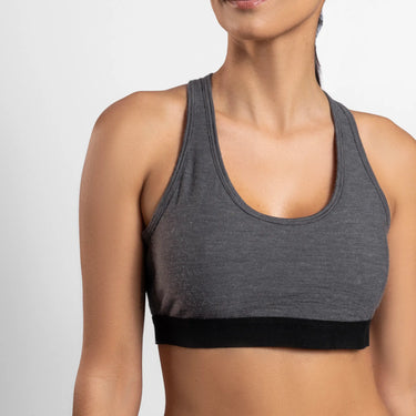 womens sweat wicking sports bra ultralight color gray