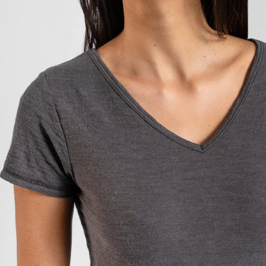 womens thermo regulate vneck tshirt ultralight color gray