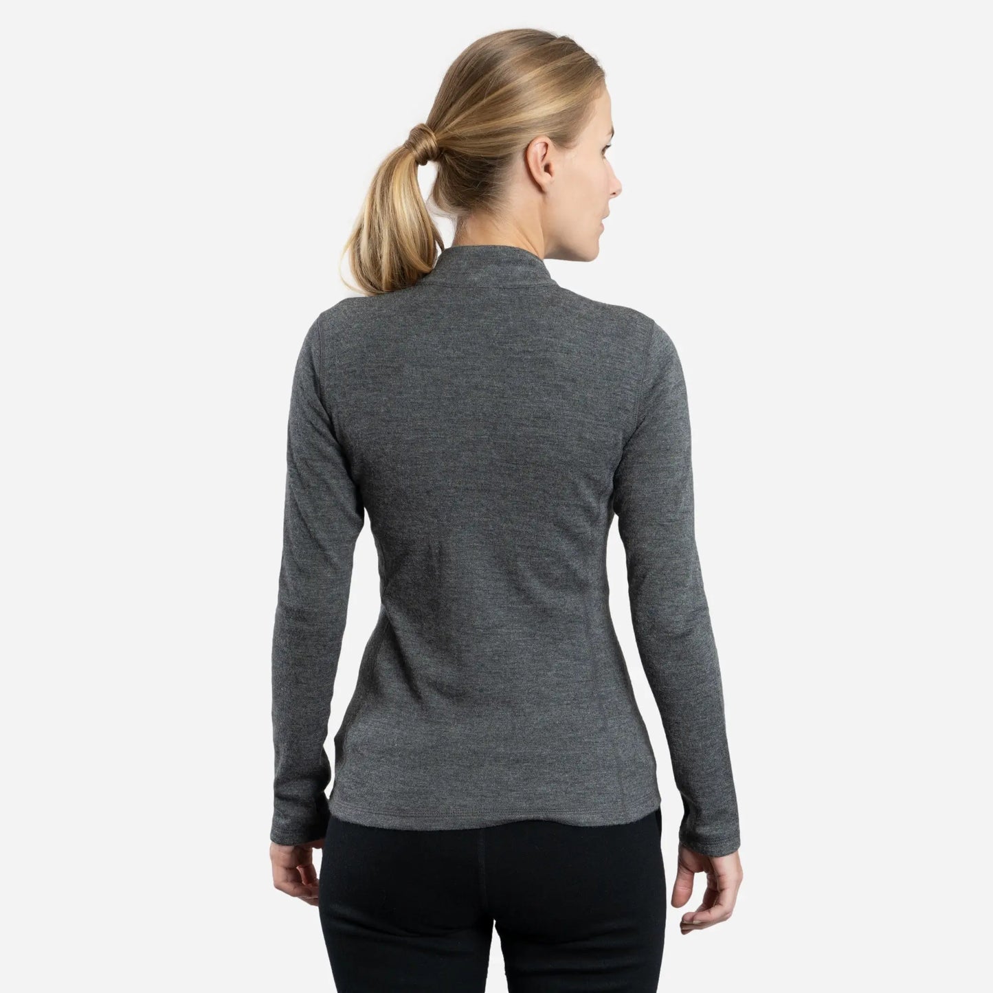 womens ultimate outdoor baselayer half zip color gray