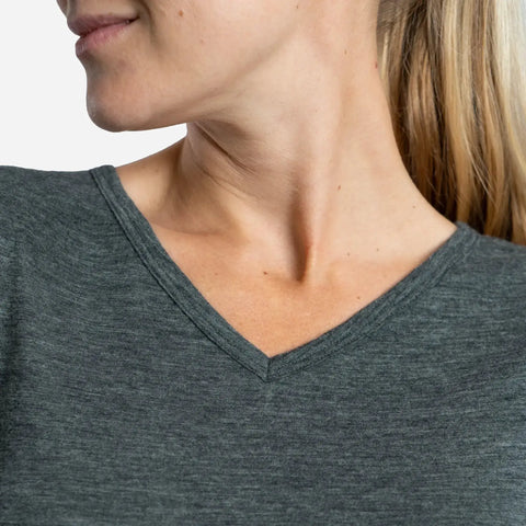 Women's Alpaca Wool Shirt: 160 Ultralight V-Neck