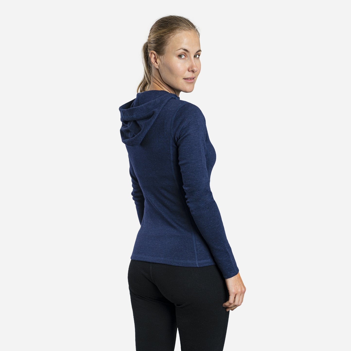 womens ultra soft hoodie jacket full zip color navy blue