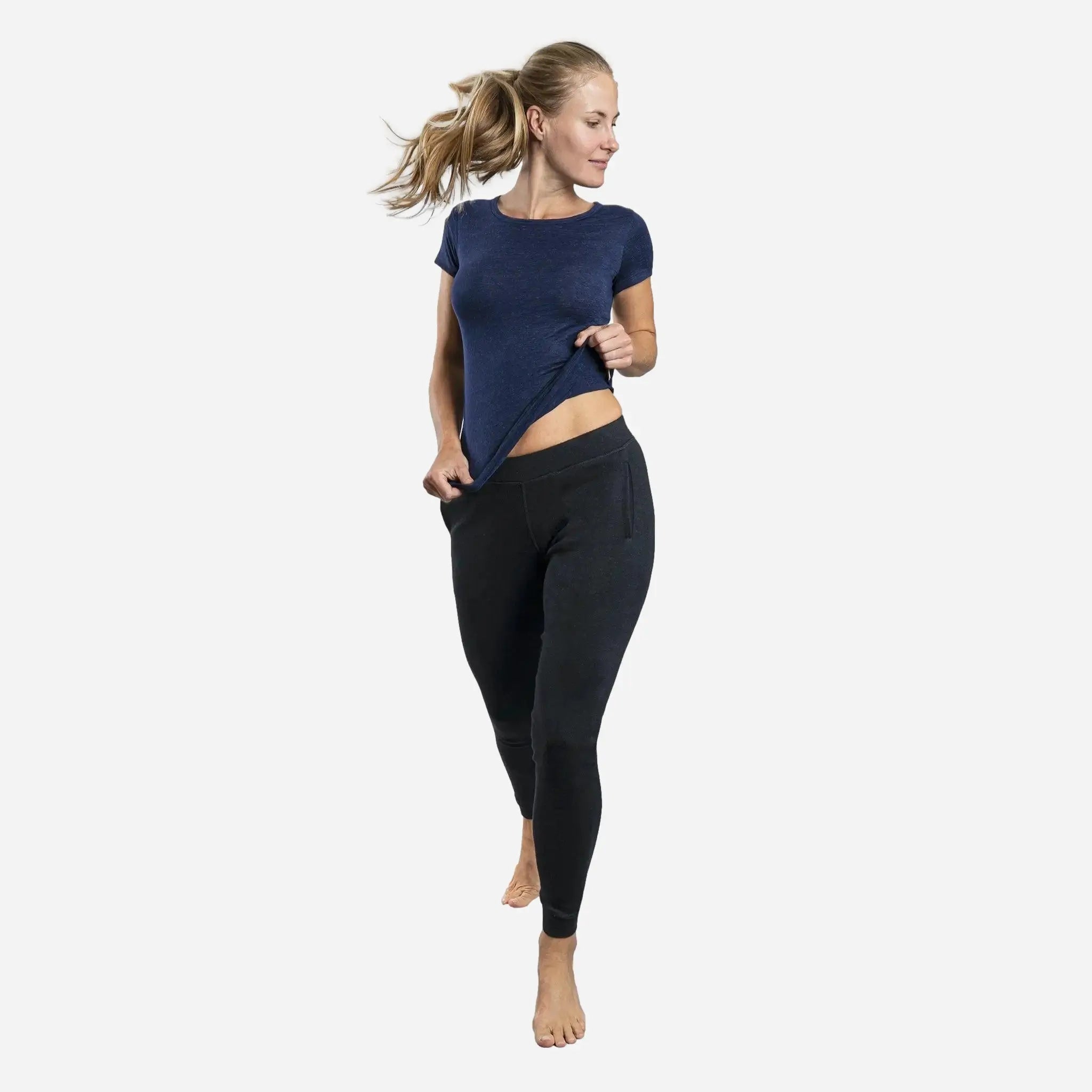 womens ultra soft joggers lightweight color black