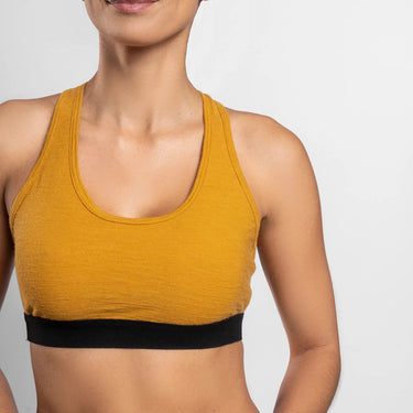 Women's Alpaca Wool Sports Bra: 160 Ultralight color Gold