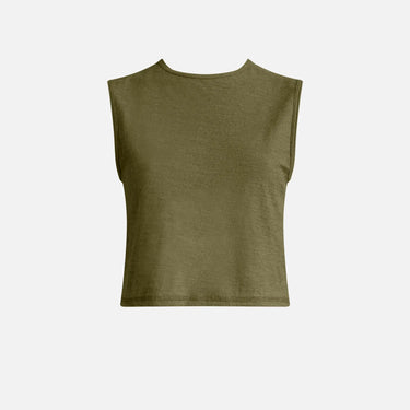 womens ultralight crop tank ultralight color green
