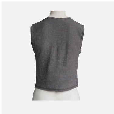 womens versatile design crop tank ultralight color gray