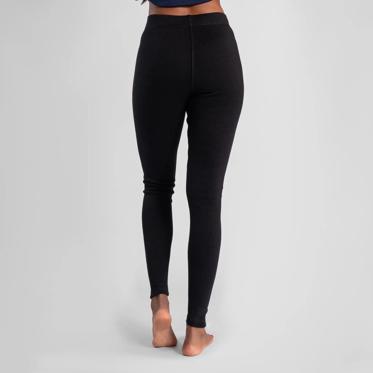 womens wind protection wool leggings midweight color black