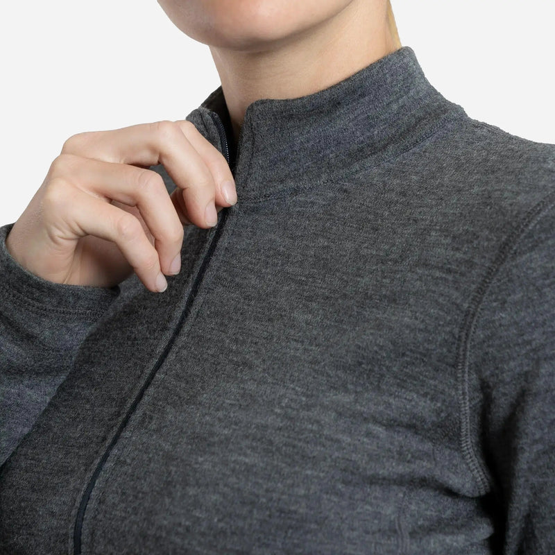 Women's Alpaca Wool Base Layer: 300 Lightweight Half-Zip