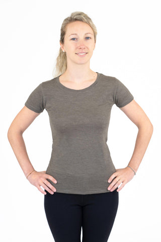 3 Pack Bundle - Women's Alpaca Wool Crew Neck T-Shirts: 160 Ultralight