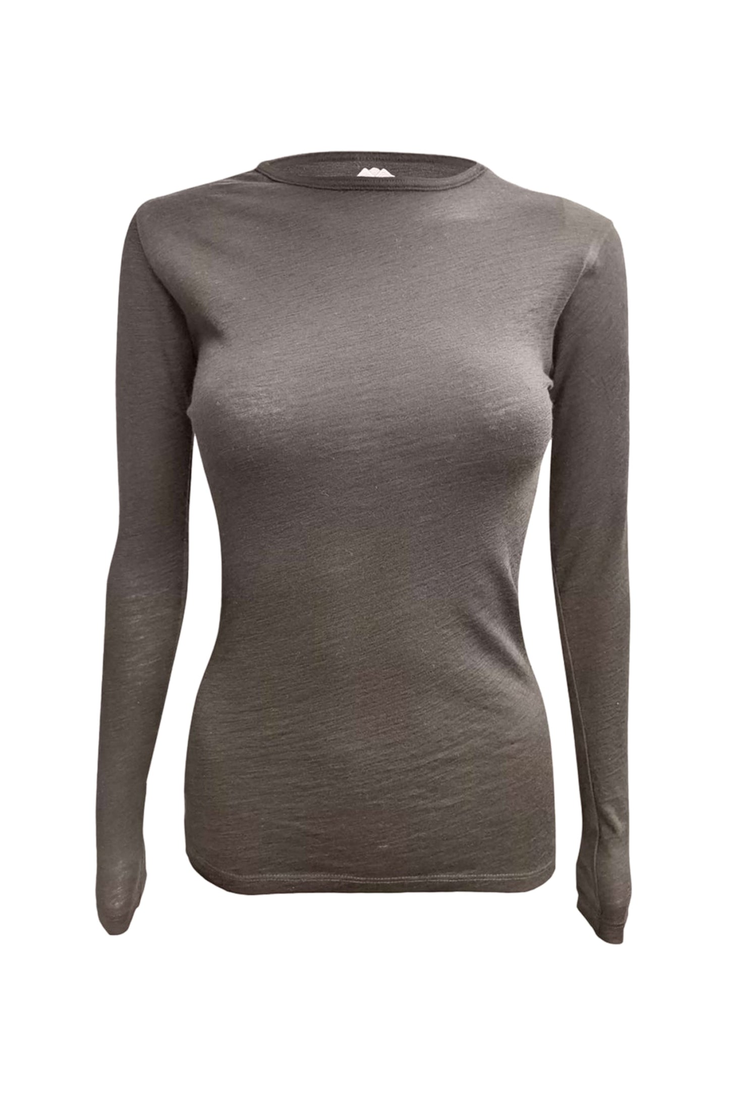 Women's Alpaca Wool Long Sleeve Shirt: 160 Ultralight color Natural Gray