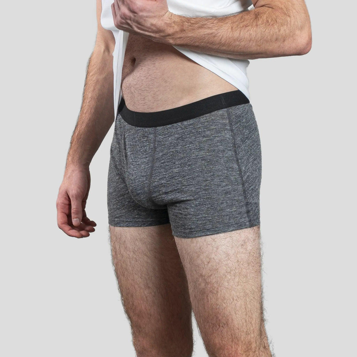 mens highest moisture wicking boxer briefs color gray