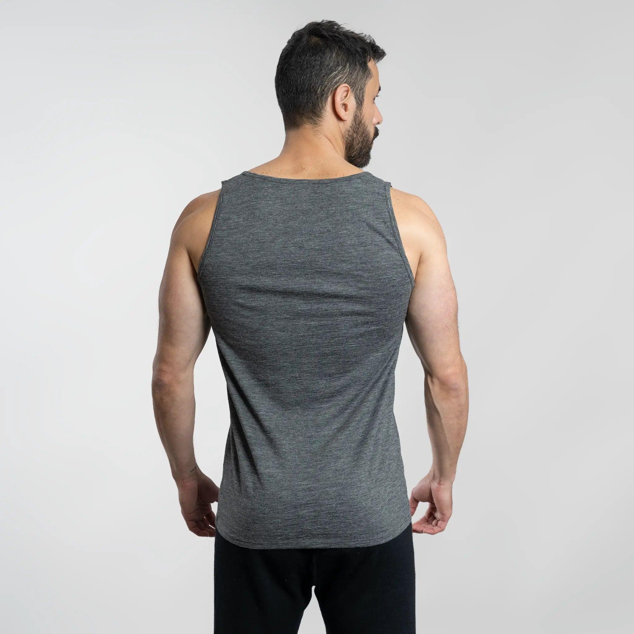 mens moisture wicking tank top ultralight color gray