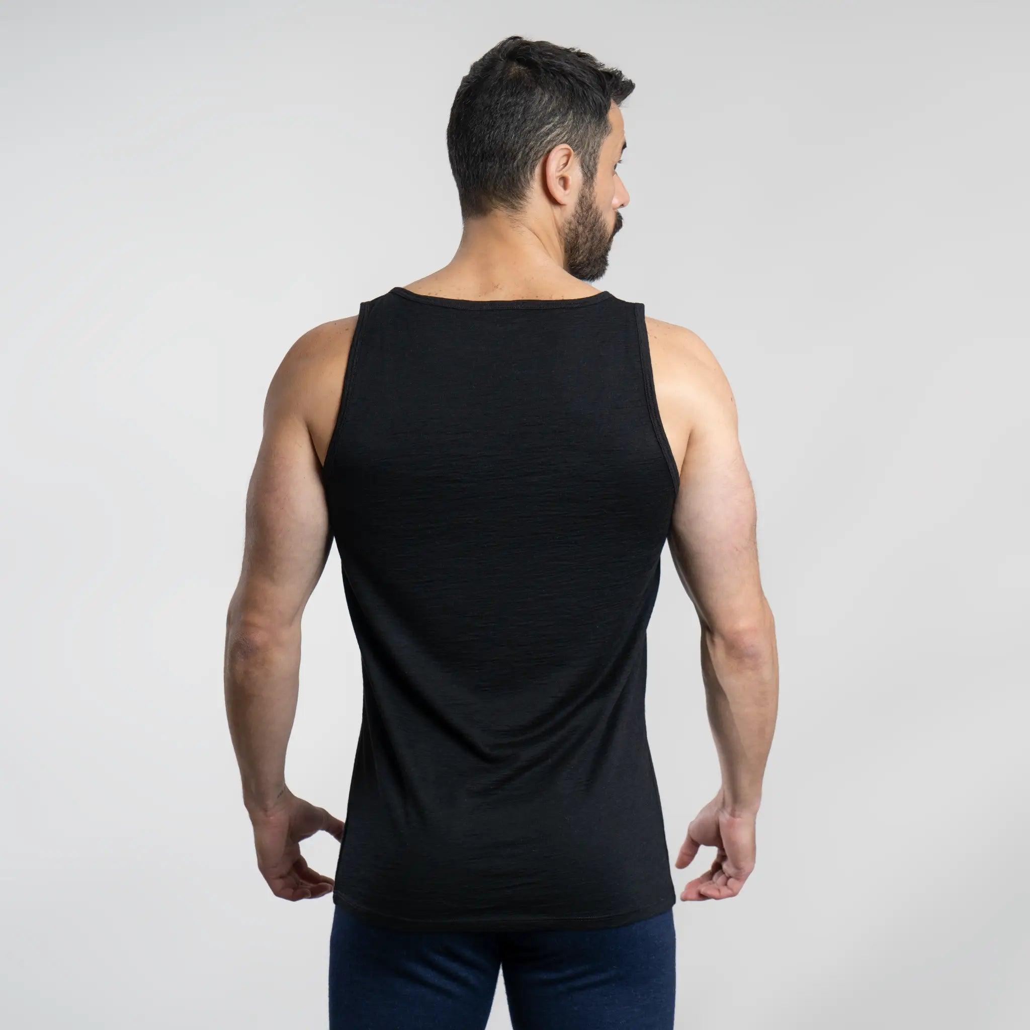 mens outdoor activities tank top ultralight color black