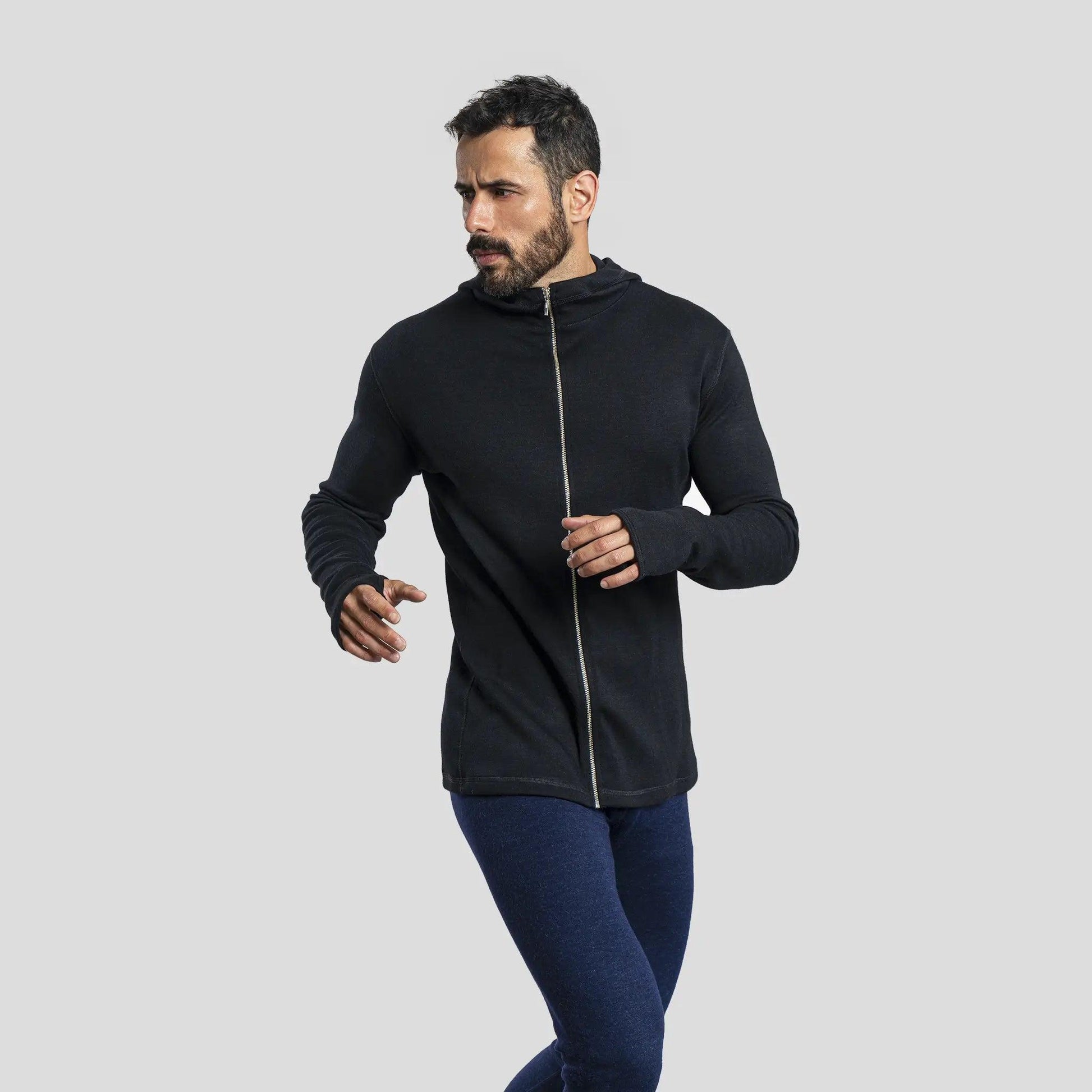 Wool hot sale zip hoodie