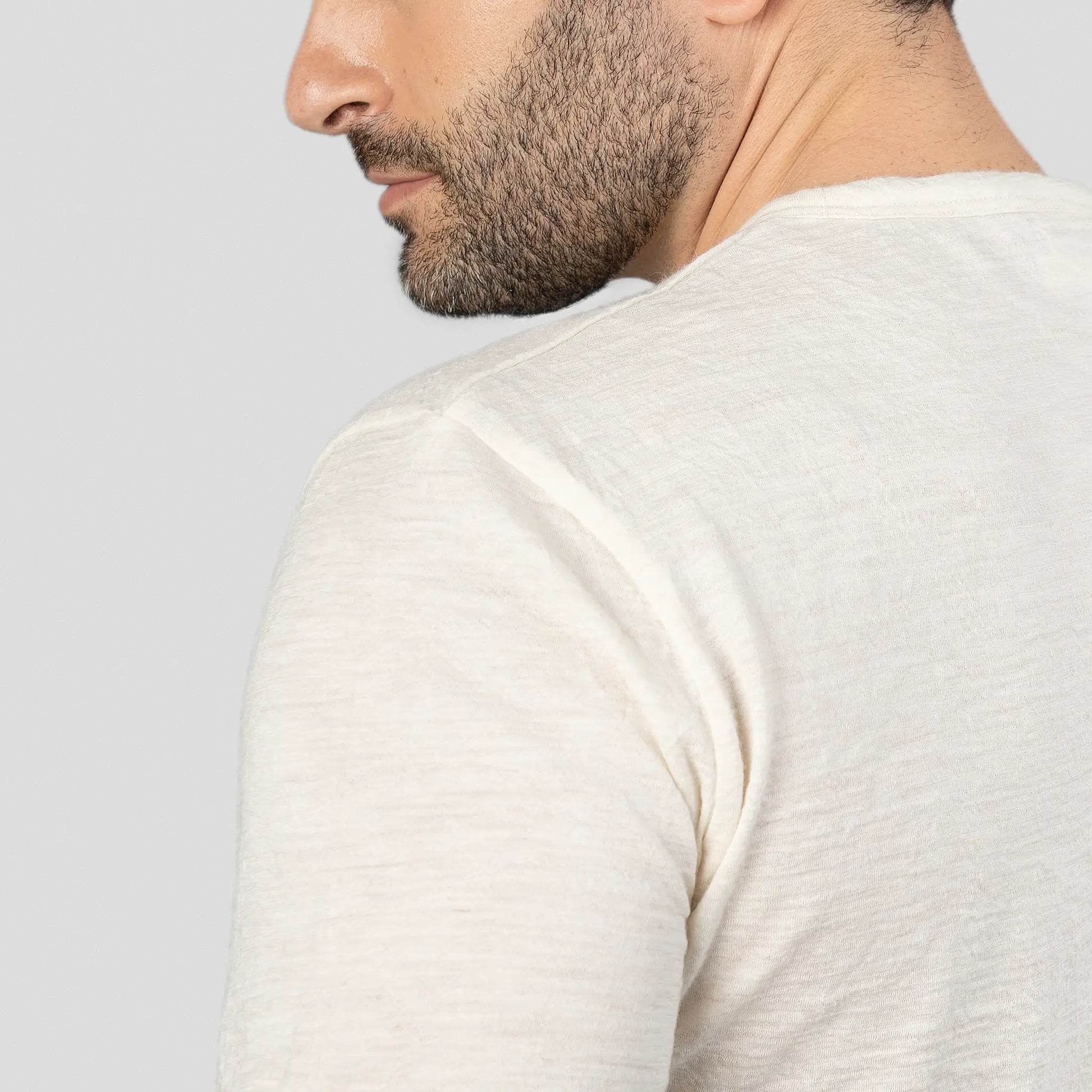 mens ultra soft crew neck tshirt color natural white