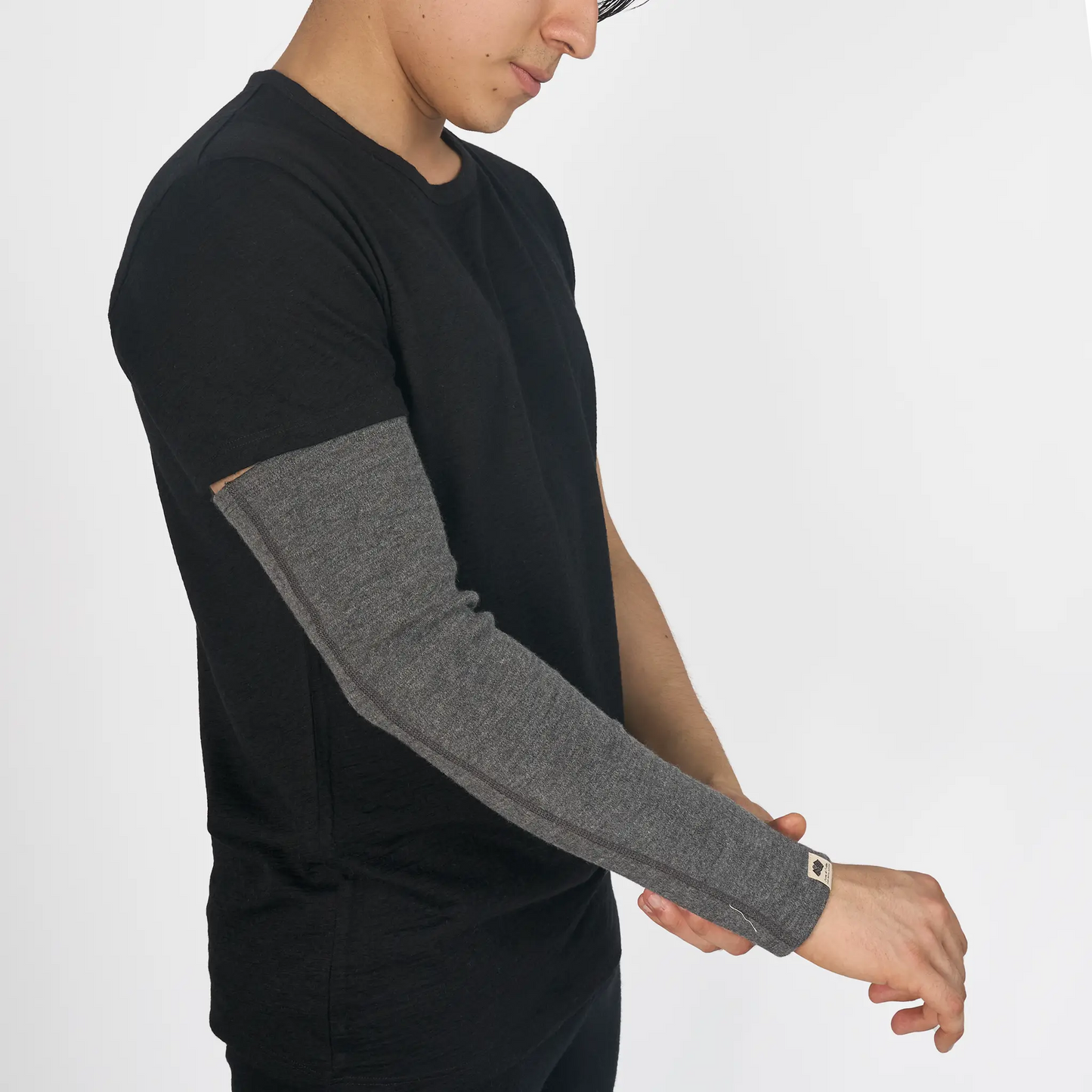 mens wool sleeve color gray