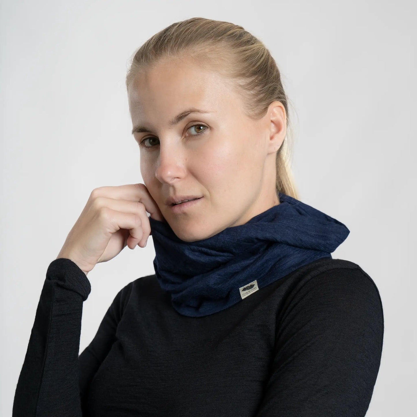 neck gaiter ultra soft ultralight color navy blue