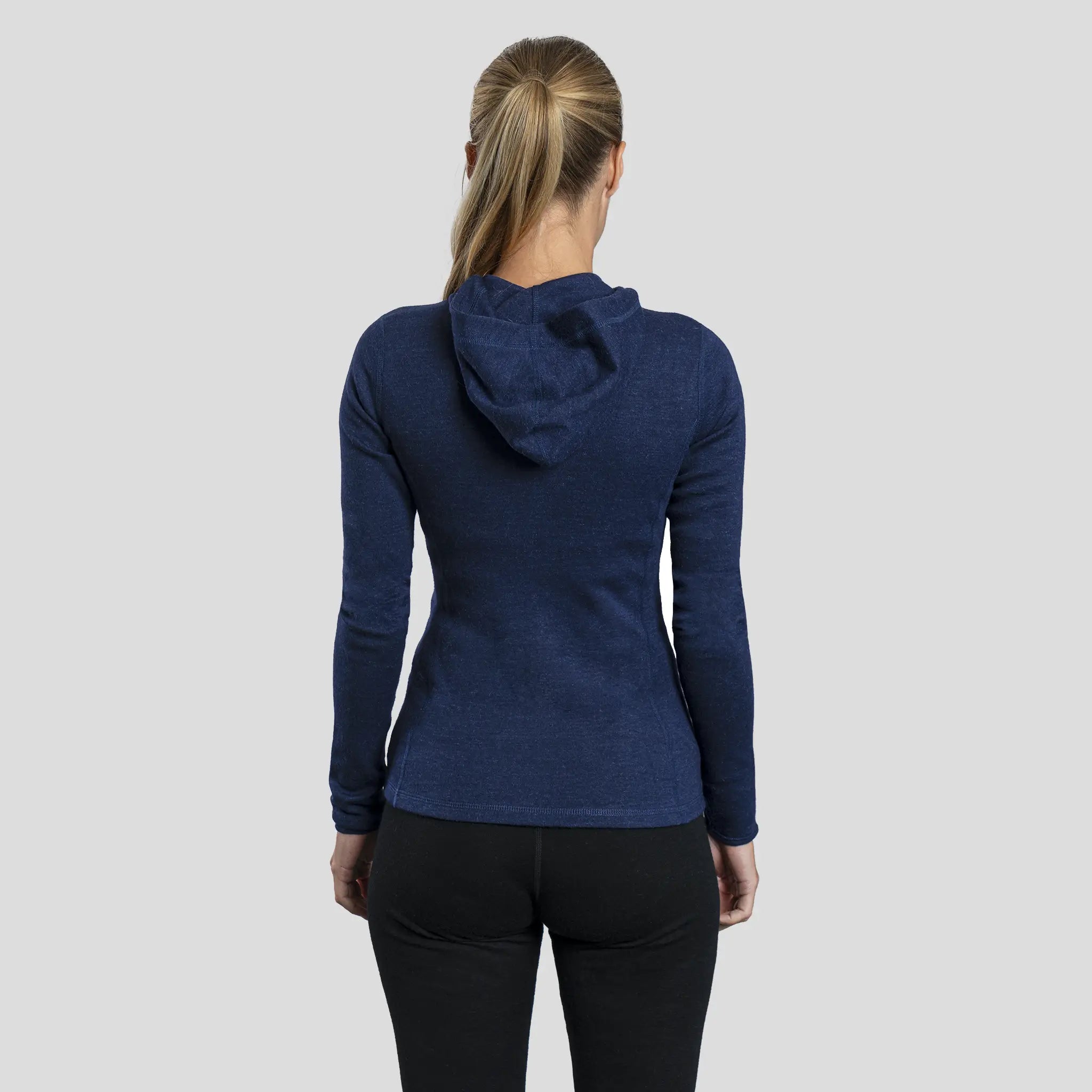womens any activity hoodie jacket full zip color navy blue