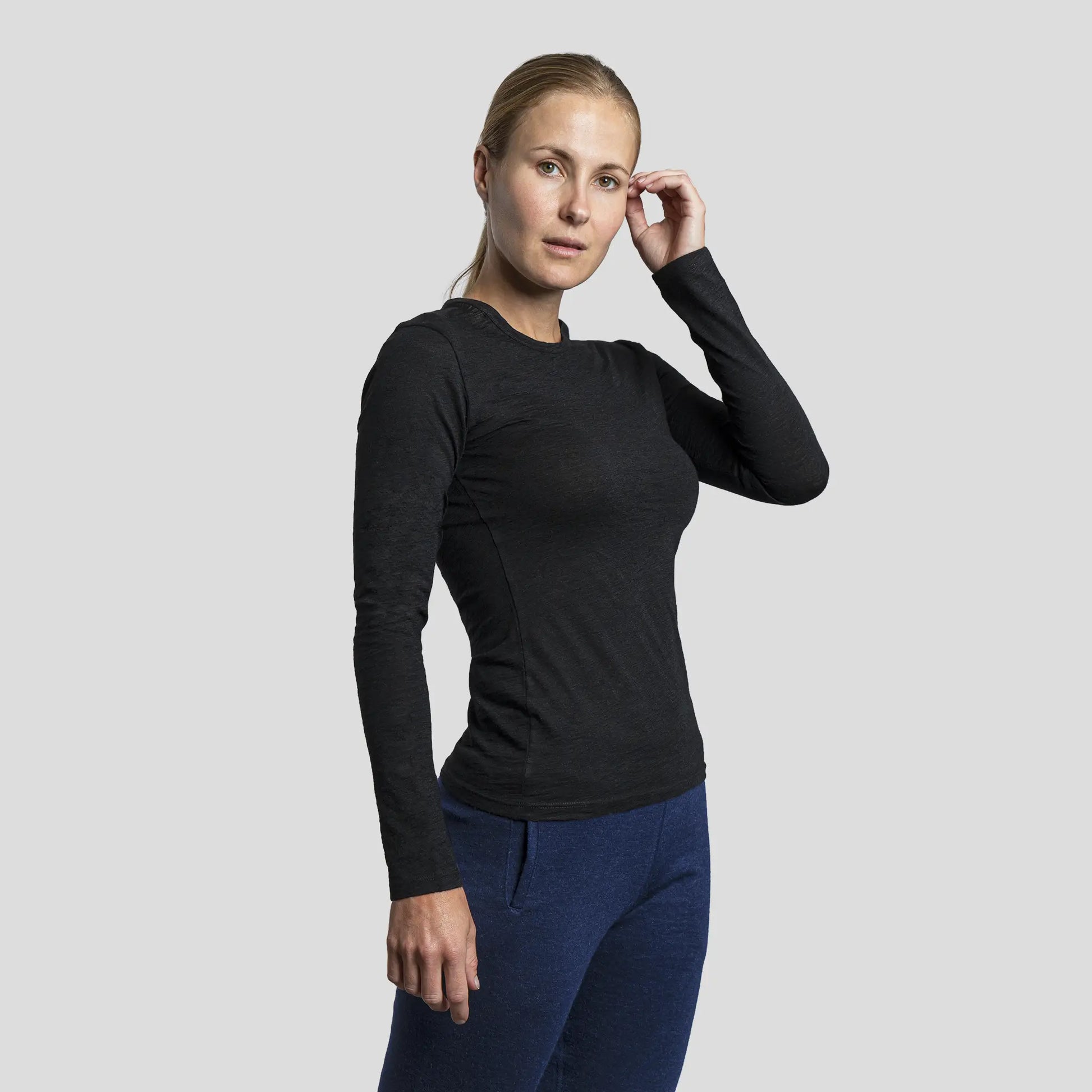 Women's Basic Long Sleeve Thermal Top Lightweight Mock Neck Shirts