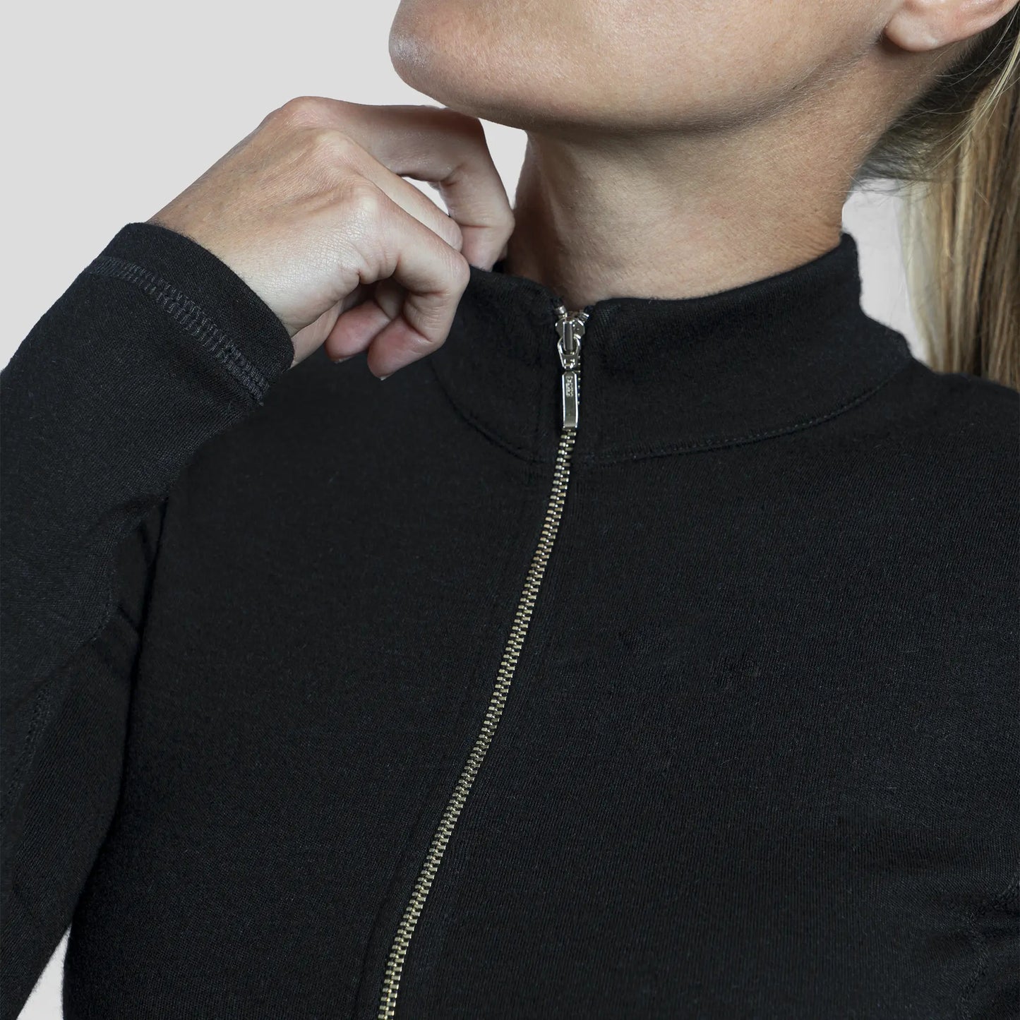 womens best wool jacket full zip color black