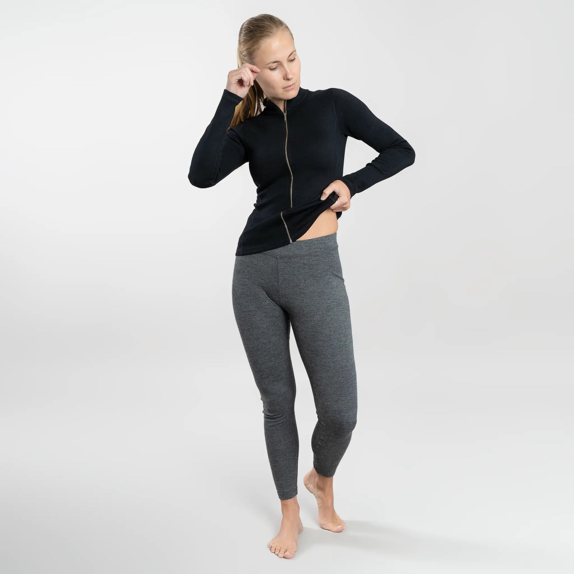 Dark Grey Yoga Capri Leggings, Solid Color Women's Workout Gym Tights- Made  in USA/EU/MX