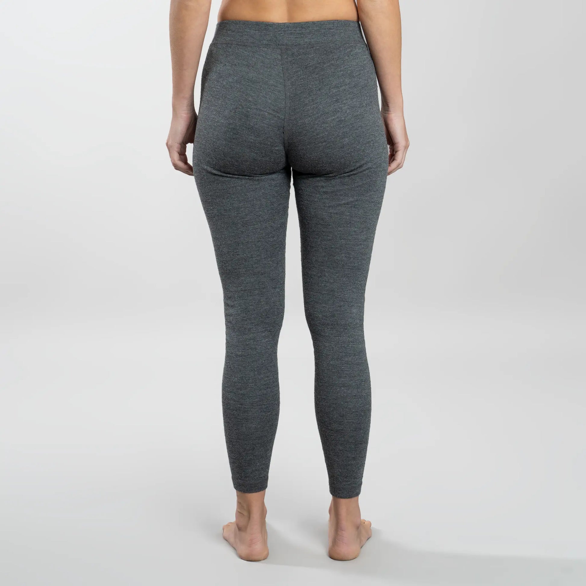 Womens Wool Leggings From 100% Natural Undyed Wool, Long