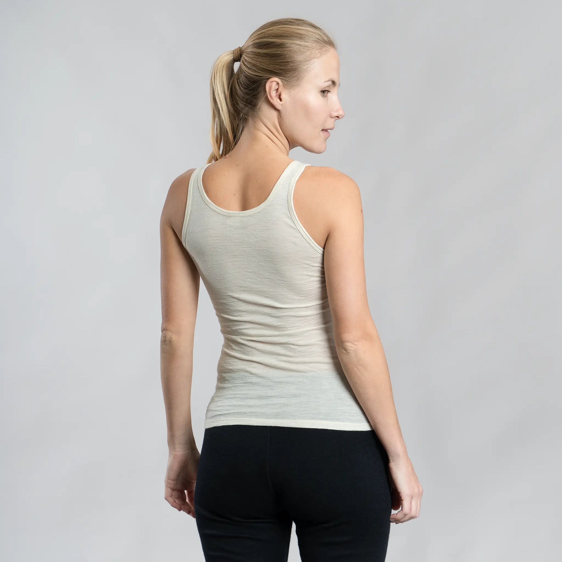 womens moisture wicking tank top ultralight color natural white